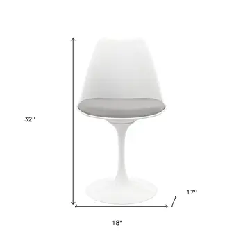 Gray And White Dining Side Chair
