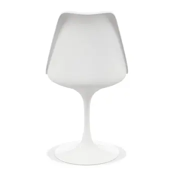 Black and White Upholstered Faux Leather Dining Side Chair