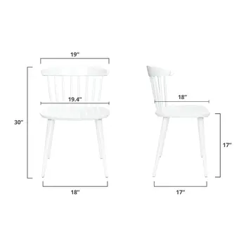 White Heavy Duty Plastic Slat Back Dining Side Chair