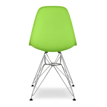Green and Silver Steel Dining Side Chair