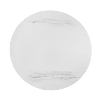 36" White And Black Genuine Marble And Metal Round Coffee Table