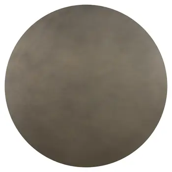 36" Gray And Black Concrete And Solid Wood Round Coffee Table