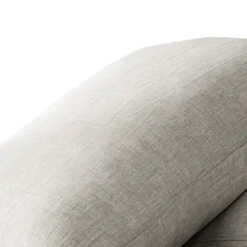 Set of Two Light Gray Linen Pillowcases