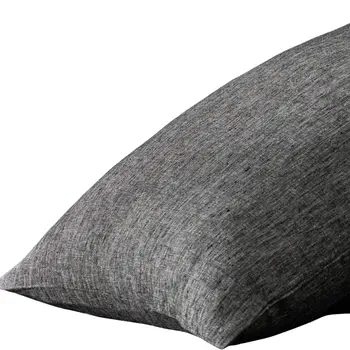 Set of Two Onyx Linen Pillowcases