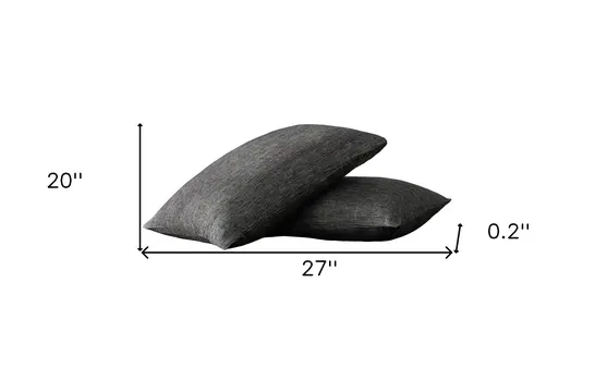 Set of Two Onyx Linen Pillowcases