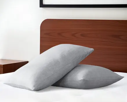 Set of Two Cloud Linen King Pillowcases