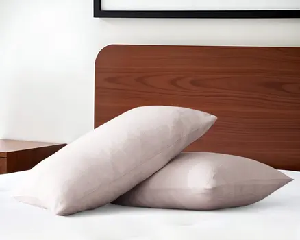 Set of Two Light Pink Linen Pillowcases