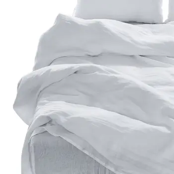 Four Piece White Linen Queen Sheet Set