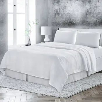 Four Piece White Linen Sheet Set