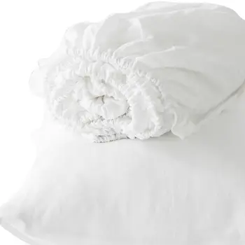 Four Piece Ivory Linen Sheet Set