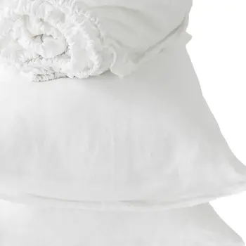 Four Piece Ivory Linen Sheet Set