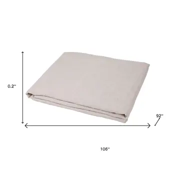 Light Gray Linen Full Double Flat Sheet
