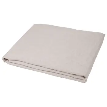 Light Gray Linen King Flat Sheet