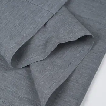 Slate Gray Linen Full Double Flat Sheet