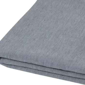 Slate Gray Linen Full Double Flat Sheet
