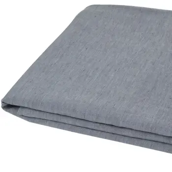 Slate Gray Linen Full Double Flat Sheet