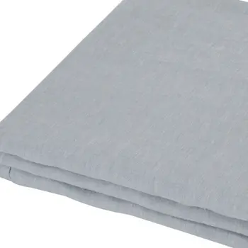 Blue Linen Full Double Flat Sheet