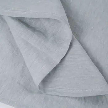 Blue Linen King Flat Sheet