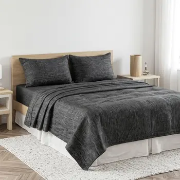 Onyx Linen Full Double Flat Sheet