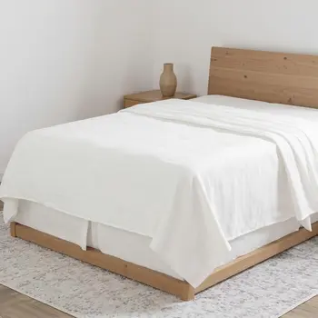 Ivory Linen Twin Flat Sheet