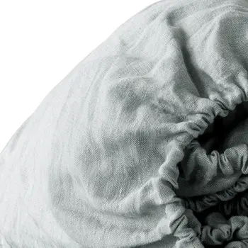 Blue Linen King Fitted sheet