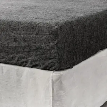 Onyx Linen Queen Fitted sheet