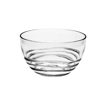 Clear Four Piece Round Swirl Acrylic Service For Four Bowl Set