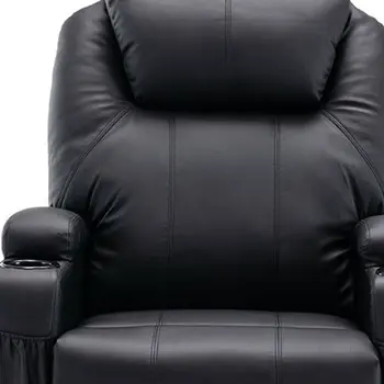 33" Black Power Heated Massage Lift Assist Recliner