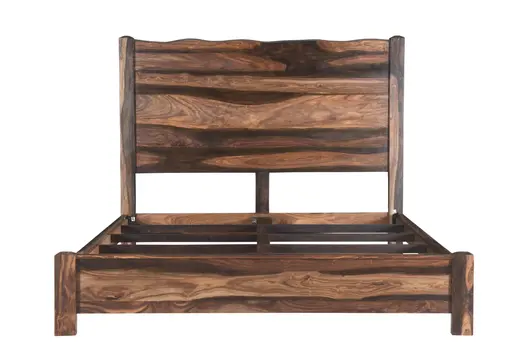 Walnut Live Edge Solid Wood King Bed Frame