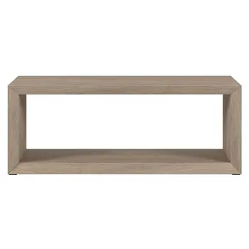 48" Gray Coffee Table With Shelf