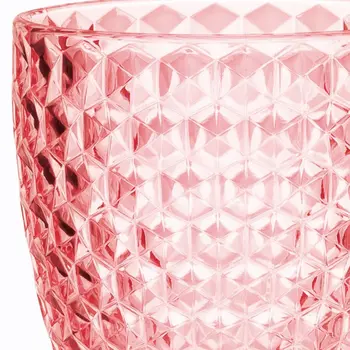 Set of Four Pink Diamond Acrylic Stemmed All Purpose Wine Glass