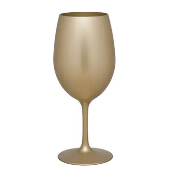 Set of Four Gold Acrylic Stemmed All Purpose Wine Glass