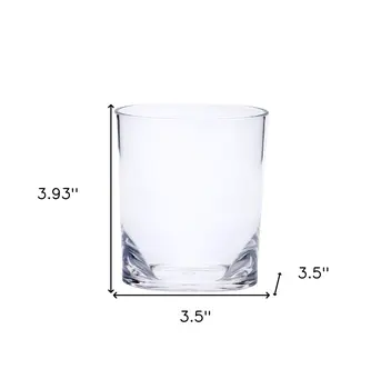 Set of Four Clear Acrylic Stemless Whiskey Glass