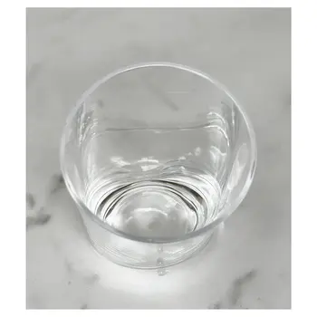 Set of Four Clear Tritan Plastic Stemless Whiskey Glass