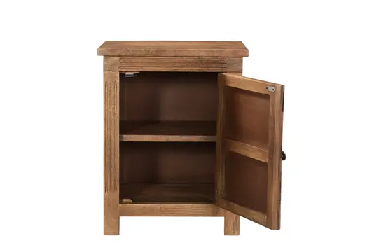 28" Brown Solid Wood Nightstand