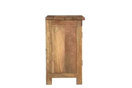 28" Brown Solid Wood Nightstand