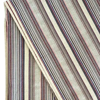39" X 71" Gray Cotton Plain Weave Striped Turkish Towel Throw Blanket with Tassels