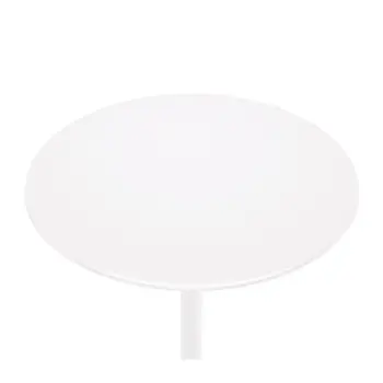32" White Rounded Fiberglass and Metal Bar Table