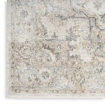 9' X 12' Gray Oriental Power Loom Area Rug