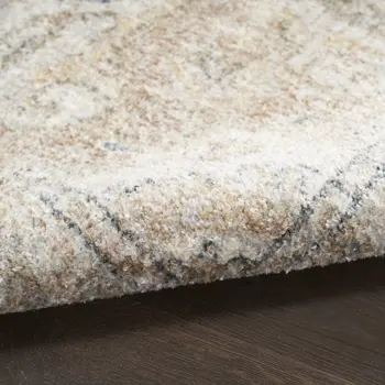 9' X 12' Beige Oriental Power Loom Area Rug