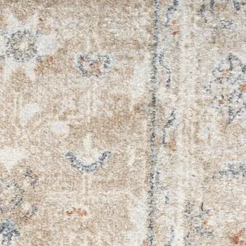 5' X 7' Sage Oriental Power Loom Distressed Washable Area Rug