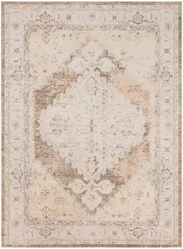 3' X 5' Sage Oriental Power Loom Distressed Washable Area Rug