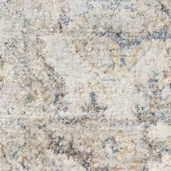 8' Gray And Ivory Oriental Washable Runner Rug