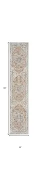 10' Gold and Ivory Oriental Power Loom Washable Runner Rug