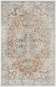 3' X 5' Gold Oriental Power Loom Washable Area Rug