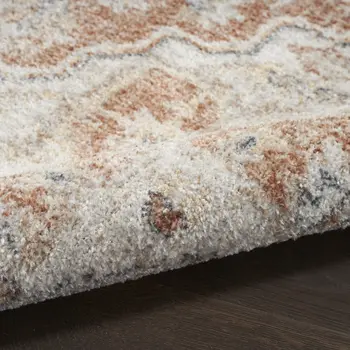 12' Gold And Ivory Oriental Washable Runner Rug