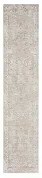 10' Beige Oriental Power Loom Washable Runner Rug