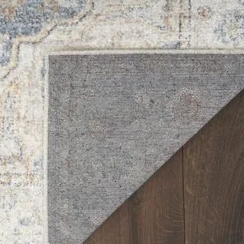 10' Denim Blue Oriental Power Loom Washable Runner Rug