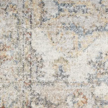 8' X 10' Gray Oriental Power Loom Washable Area Rug