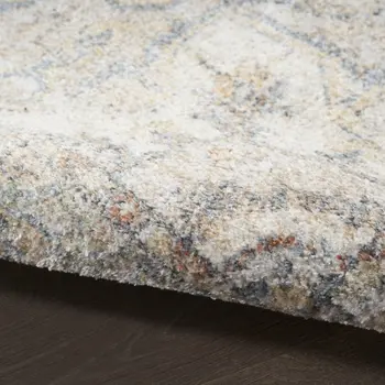 7' X 9' Gray Oriental Power Loom Washable Area Rug